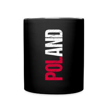 Polen Fußball Trikot Polska Outfit Geschenk Kurwa - Tasse einfarbig - Schwarz - Vorne