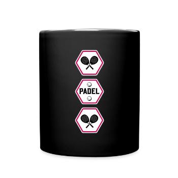 padel padel-tennis paddle padle - Mug uni - noir - Devant