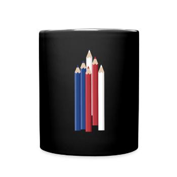 Drawer Us Flag Drawing - Tasse einfarbig - Schwarz - Vorne