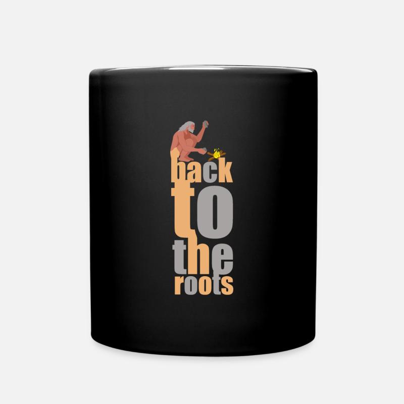 back to the roots - Tasse einfarbig - Schwarz