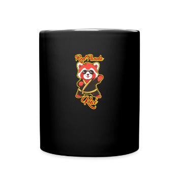 red panda kai - Tasse einfarbig - Schwarz - Vorne