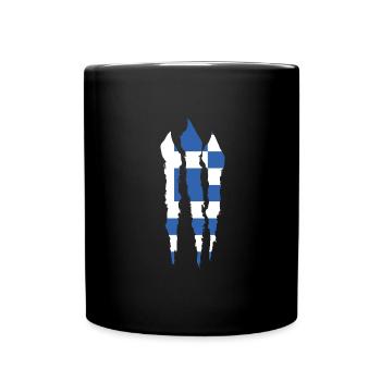 Drapeau de la Grèce Hellas Athènes Drapeau grec - Mug uni - noir - Devant