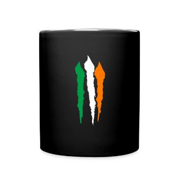 Ireland Flag Vintage Irish Flag Dublin - Full Colour Mug - black - Front