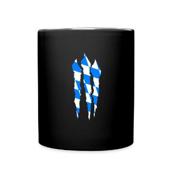 Drapeau de Bavière utilisé Look drapeau bavarois Vintage - Mug uni - noir - Devant