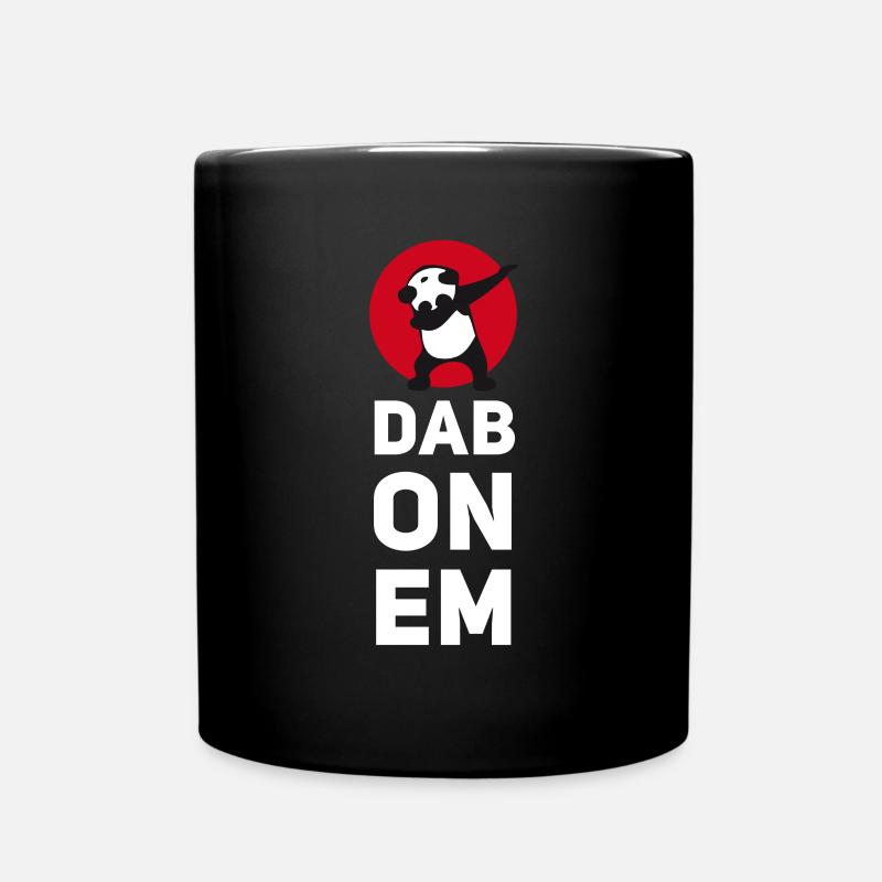 dab on em dabbing panda football touchdown mooving - Tasse einfarbig - Schwarz