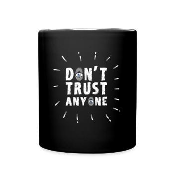 confiance Illuminati drôle All Seeing Eye alimentaire Humour - Mug uni - noir - Devant