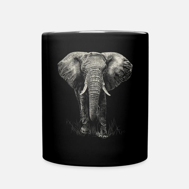 Elefant - Tasse einfarbig - Schwarz