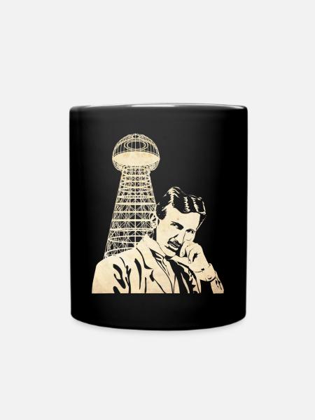 Nikola Tesla - Tasse einfarbig - Schwarz