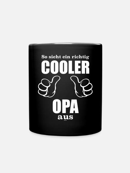 Opa Hoodie für Großvater - So sieht ein richtig - Tasse einfarbig - Schwarz