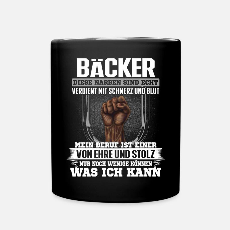 BÄCKER - Ehre und Stolz - Tasse einfarbig - Schwarz