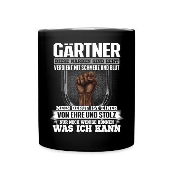 GÄRTNER - Ehre und Stolz - Tasse einfarbig - Schwarz - Vorne