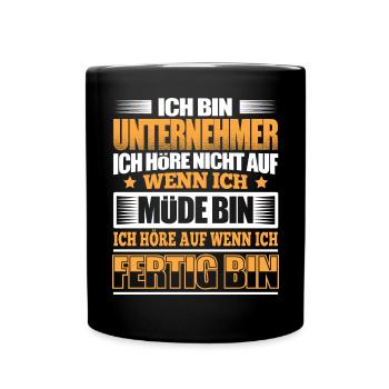 UNTERNEHMER - Der Fertigsteller - Tasse einfarbig - Schwarz - Vorne
