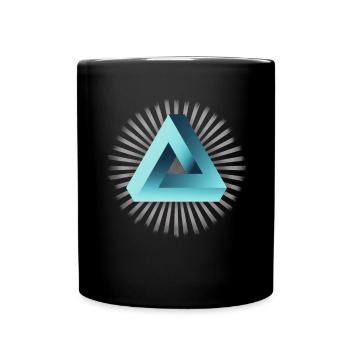 Illusion Illuminati Optical Illusion Nerd Skate - Full Colour Mug - black - Front