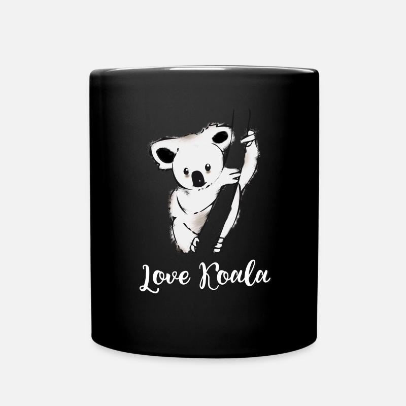 koala Baum Bär hängen nap chillen cool hipster lol - Tasse einfarbig - Schwarz