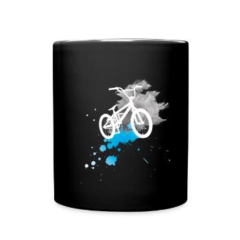 bike bmx roue halfpipe Jump Skate Street éclaboussures - Mug uni - noir - Devant