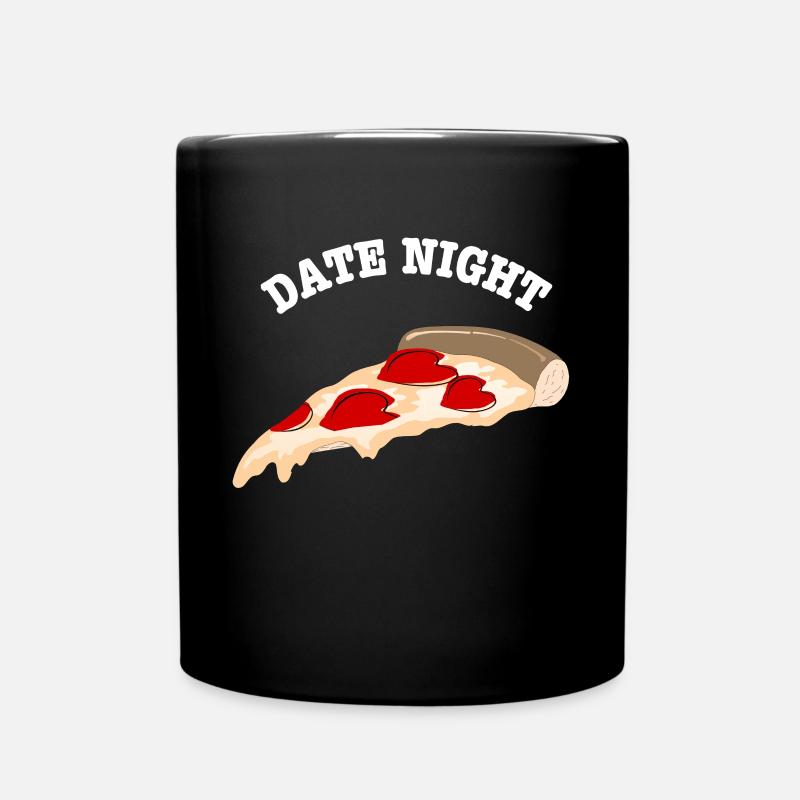 DateNightPizza - Tasse einfarbig - Schwarz