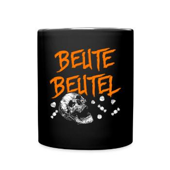 Halloween Beute Beutel - Tasse einfarbig - Schwarz - Vorne