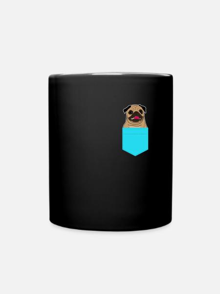 Pug Pug Comic - Full Colour Mug - black