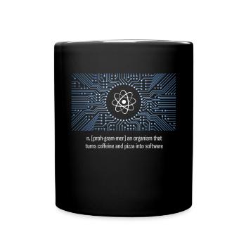 nerd programmer big bang board CPU pc code LOL - Full Colour Mug - black - Front
