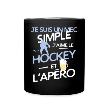 Hockey sur glace - un mec simple - Mug uni - noir - Devant