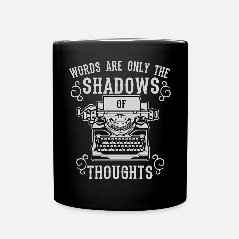 Ombres de pensées machine à écrire écrivain - Mug uni - noir