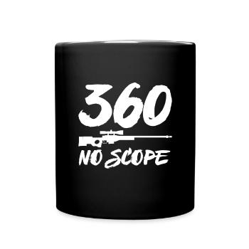 360 NO SCOPE CSGO AWP FPS PC GAMING MOTIF - Full Colour Mug - black - Front