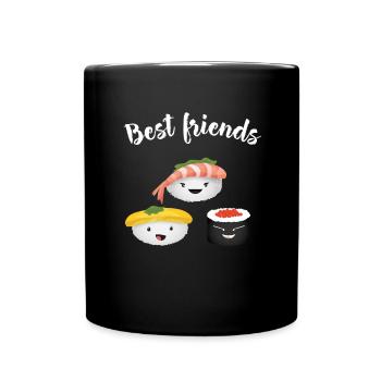 Emo Sushi Best Friends Japan Manga Cosplay Food - Full Colour Mug - black - Front
