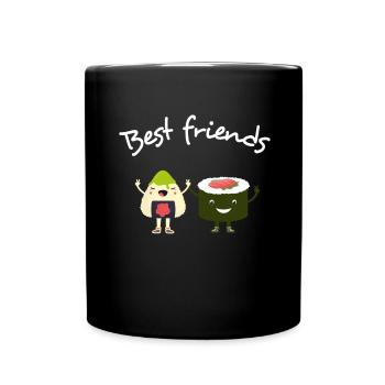 Best Friends: Sushi & Avocado daycare school japan - Full Colour Mug - black - Front