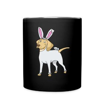 Labrador Golden Retriever comme Pâques Lapin de Pâques - Mug uni - noir - Devant