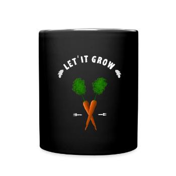 carrot grow garden farmer farmer garden gardener - Full Colour Mug - black - Front