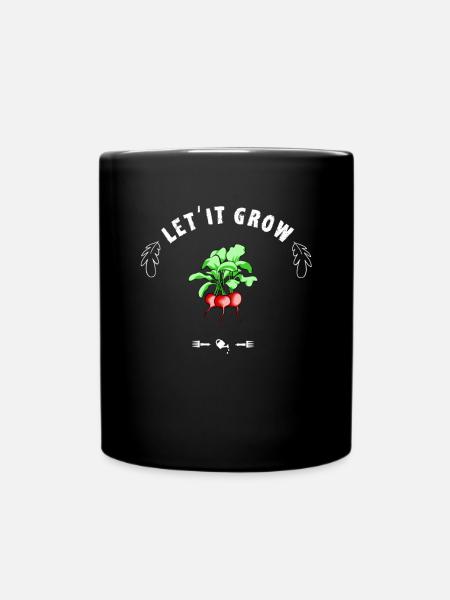 Laissez-la pousser Plante de radis Marché fermier biologique - Mug uni - noir