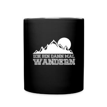 wandern, Wanderung, Freizeitspaß, Hobby, Berg - Tasse einfarbig - Schwarz - Vorne