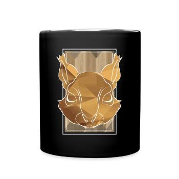 Écureuil, forêt, noix, cadeau, enfants, désert - Mug uni - noir - Devant