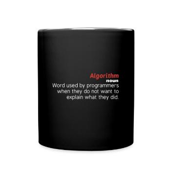 Algorithme informatique - Mug uni - noir - Devant
