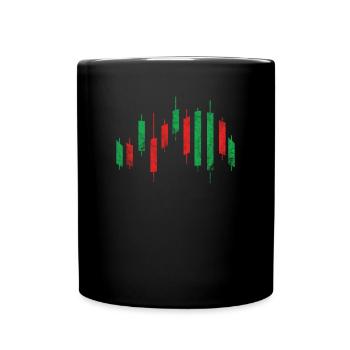 Stock Market Shares Capital Market Money Wall Street Trading - Full Colour Mug - black - Front