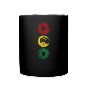 Feu trafic trafic cadeau enfants couleurs voiture colorée - Mug uni - noir - Devant