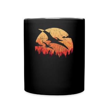 Dino cadeau enfant fils dinosaure silhouette Rex - Mug uni - noir - Devant
