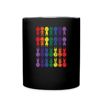 Rainbow CSD Diversity Tolerance Gift Gender - Full Colour Mug - black - Front