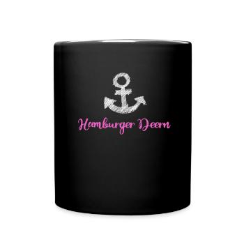 hamburger deern anchor lake harbor girl girl sea - Full Colour Mug - black - Front