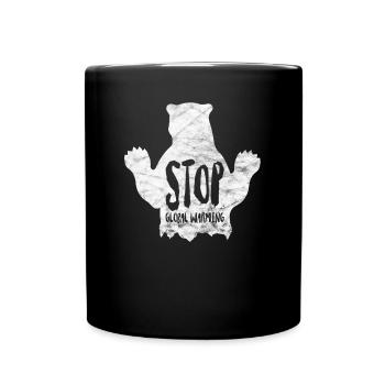 Klimaschutz Klimawandel Eisbär Geschenk CO2 Klima - Tasse einfarbig - Schwarz - Vorne