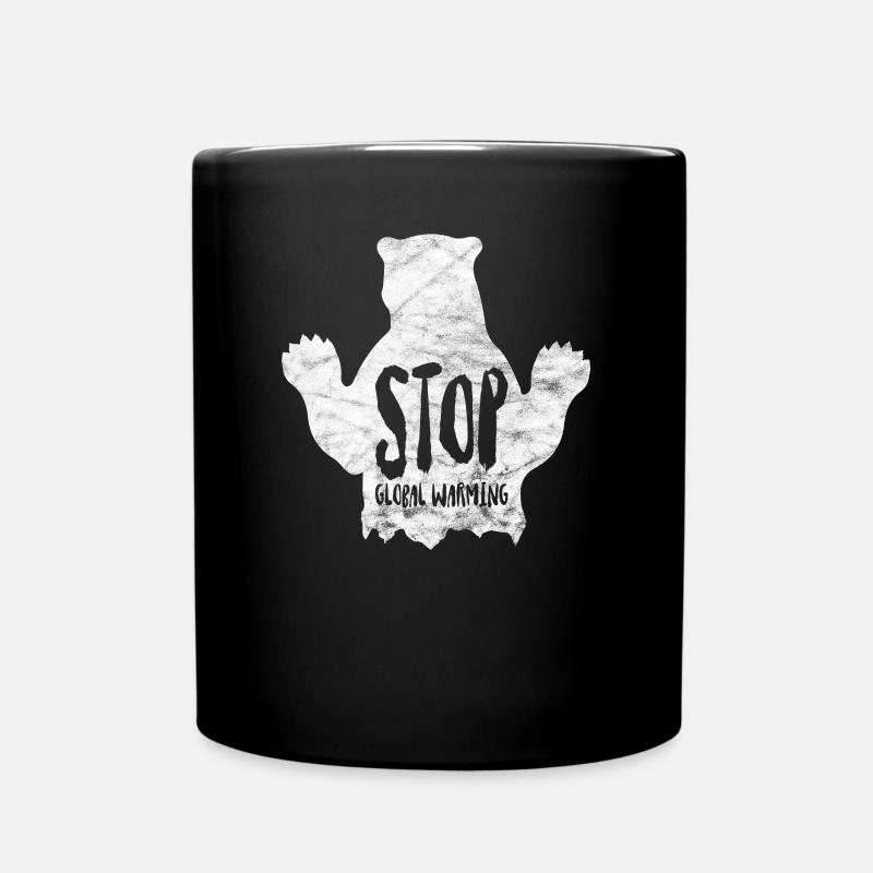 Protection du climat Changement climatique Ours polaire Cadeau CO2 Climat - Mug uni - noir