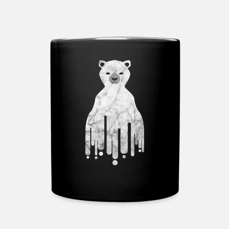 Polar Bear Arctic Gift Zoo Son Daughter Polar Bear - Full Colour Mug - black