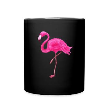 Pink Flamingo bird Flamingos shirt - Full Colour Mug - black - Front