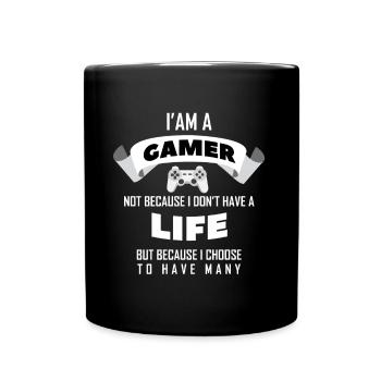 gamer - Full Colour Mug - black - Front