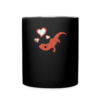 Salamander fire salamander amphibian gift lizard - Full Colour Mug - black - Front