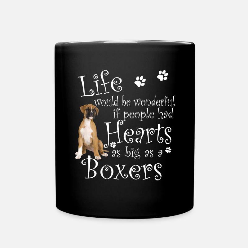 Boxer Dog Heart As Big As A Boxers - Full Colour Mug - black