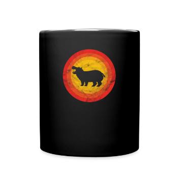 Hippopotamus Africa Safari Gift Kids Zoo Hippo - Full Colour Mug - black - Front