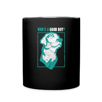 Chien disant chien propriétaire cadeau silhouette enfant - Mug uni - noir - Devant
