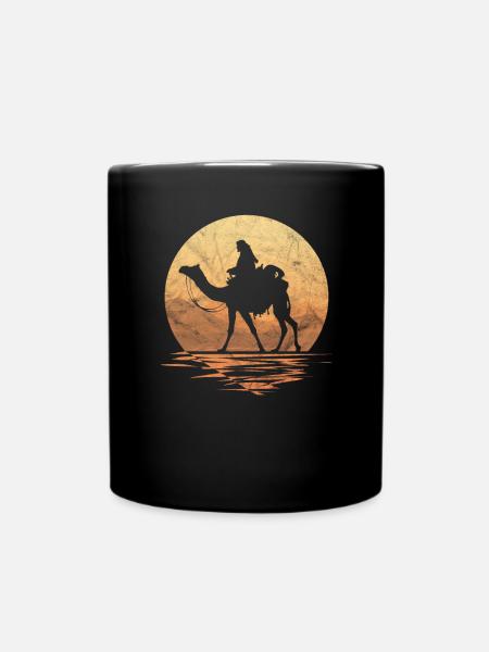 Désert de Bédouins Tour du chameau du Sahara Maroc arabe - Mug uni - noir