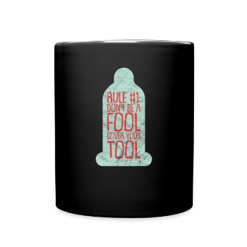 Condom saying latex party sex love JGA Casanova - Full Colour Mug - black - Front
